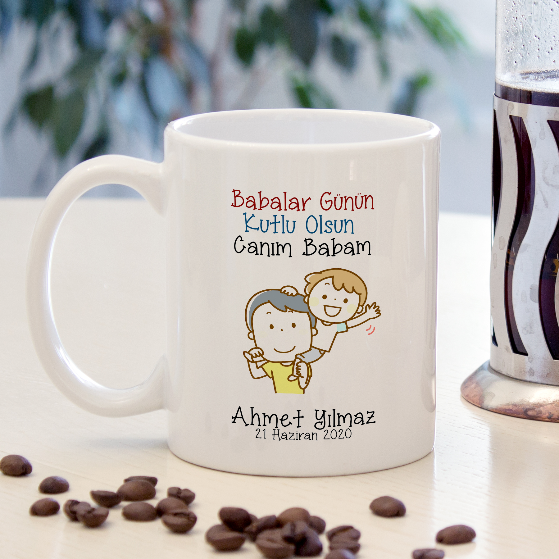 Babalar Günü Baskılı Kupa