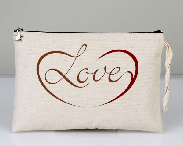 Astarlı Ham Bez Clutch Çanta  25 cm x 18 cm 