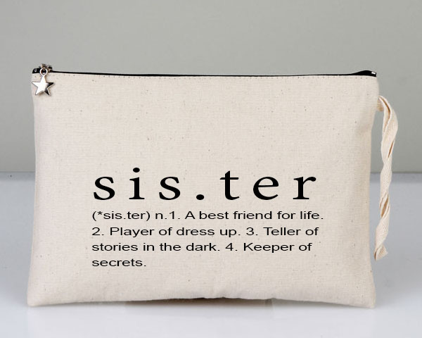 Astarlı Ham Bez Clutch Çanta  25 cm x 18 cm 
