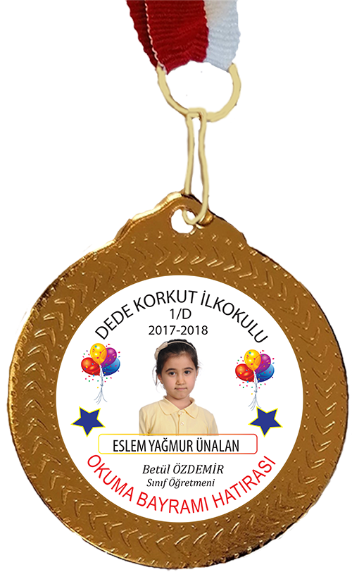 Resimli - İsme Özel Başarı ve Motivasyon Madalyaları