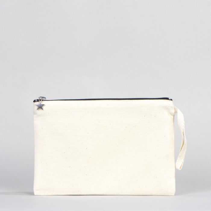 Astarlı Ham Bez Clutch Çanta  25 cm x 18 cm 
