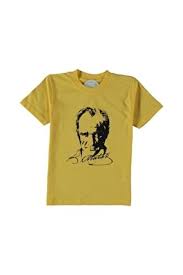 Atatürk Baskılı Sarı Tişört