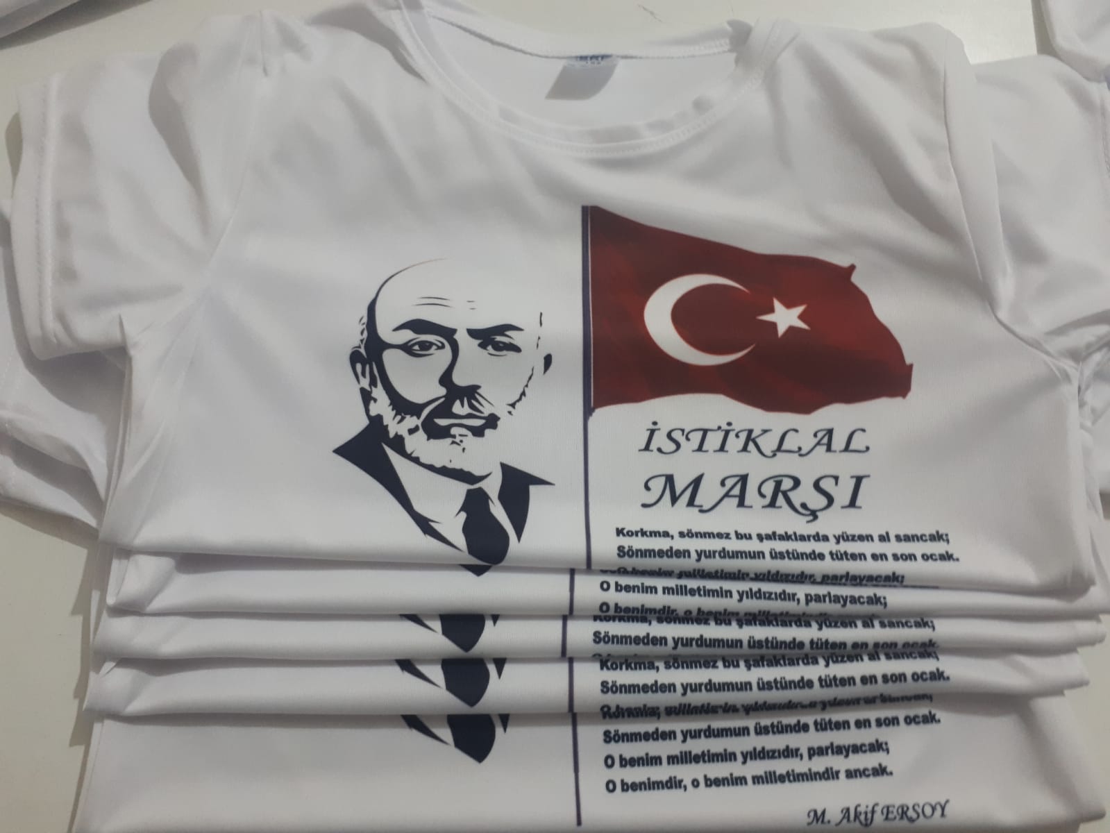 İstiklal Marşı ve Mehmet Akif Ersoy  Etkinlik Tişörtleri