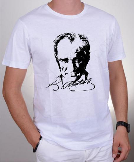 Atatürk Baskılı Beyaz Tişört